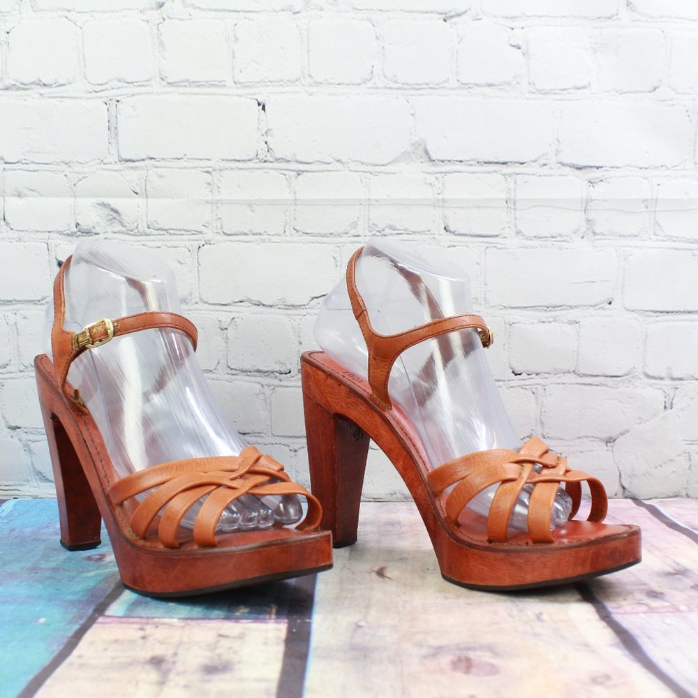Pierre Open Toe Ankle Strappy Heeled Sandal Sz 9 M - Picture 3 of 9